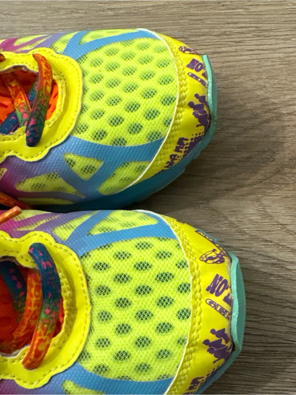 ASICS GEL NOOSA TRI 9 Ladies YELLOW PINK BLUE ORANGE TRIATHLON SHOES 8 T458N - Picture 6 of 12
